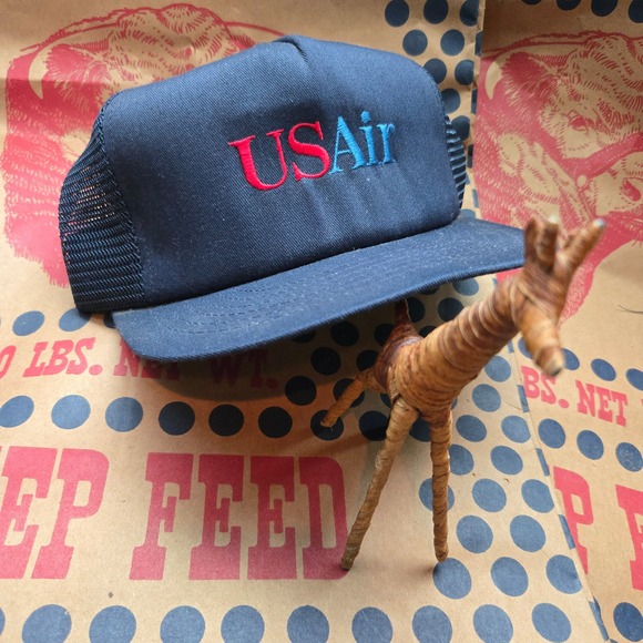 swingster Other - VTG Swingster USAir Airline Hat Navy Blue Aviation OSFA Mesh Back Snapback USA